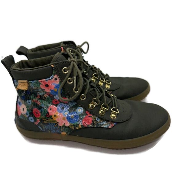 Keds x Rifle Paper Co Green Garden Party Scout Boot 7.5 - Picture 4 of 9